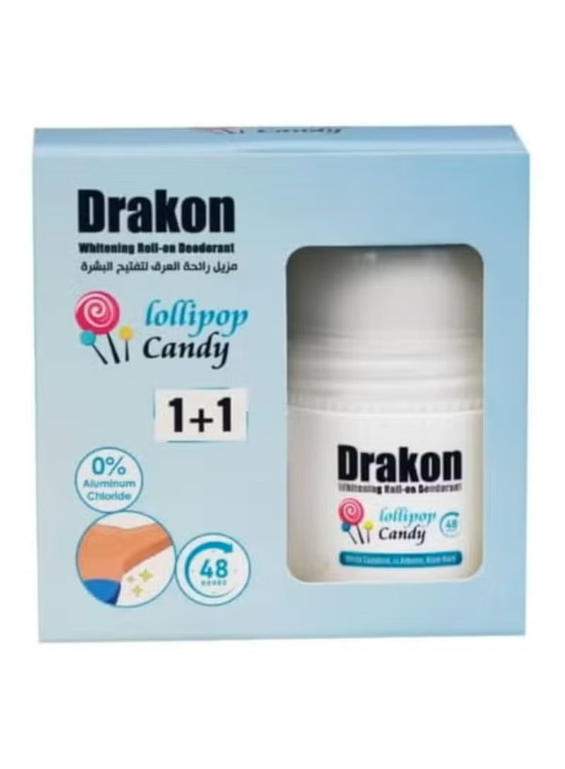 Drakonwhitening Roll-On Deodorant Lollipop Candy 50Ml 1+1