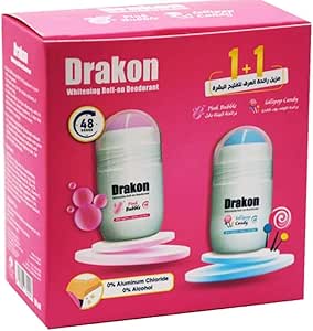 Whitening Roll On Deodrant Pink Bubble + Lilipop Candy 50Ml