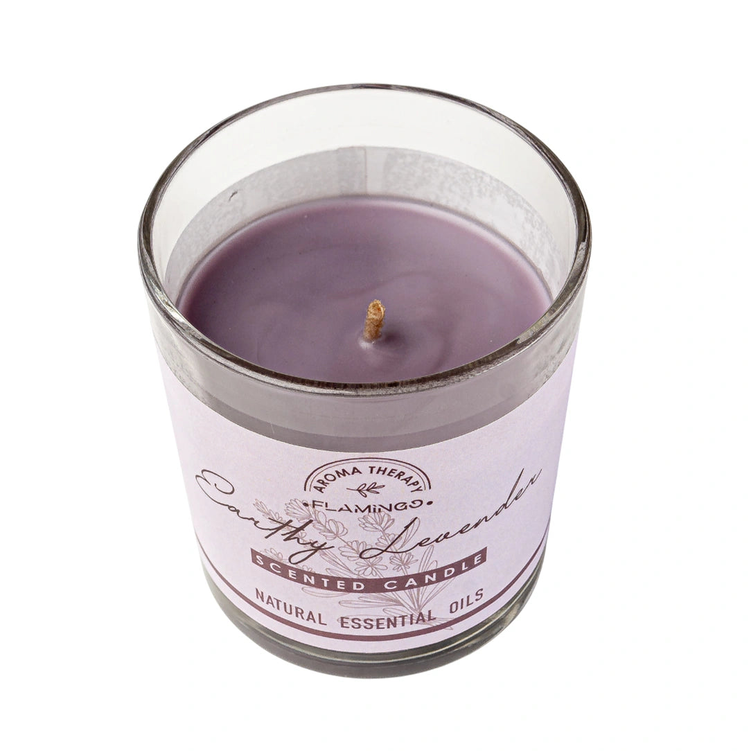 Lavender aromatherapy candle