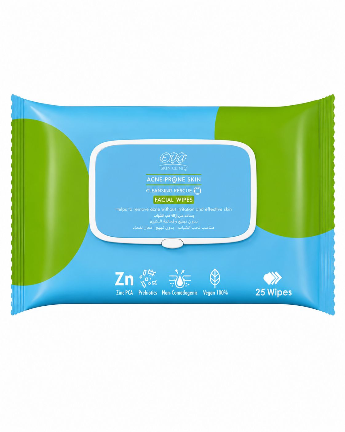 Acne Prone Skin Facial Wipes 25 Wipes | علاج حب الشباب للبشرة المعرضة لحب الشباب