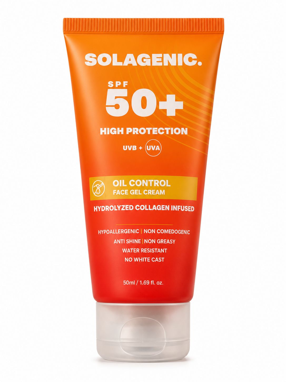 Solangenic Oil Control Face Gel Cream 50+ Spf 0Ml | واقي شمس بشرة دهنية بعامل حماية 0