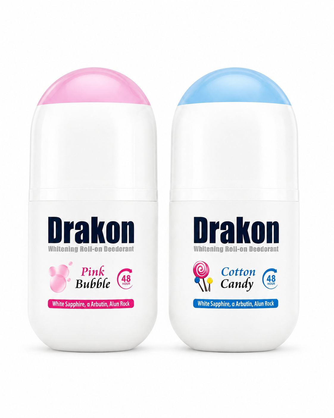 Whitening Roll On Deodrant Pink Bubble + Lilipop Candy 50Ml | مزيل عرق تفتيح