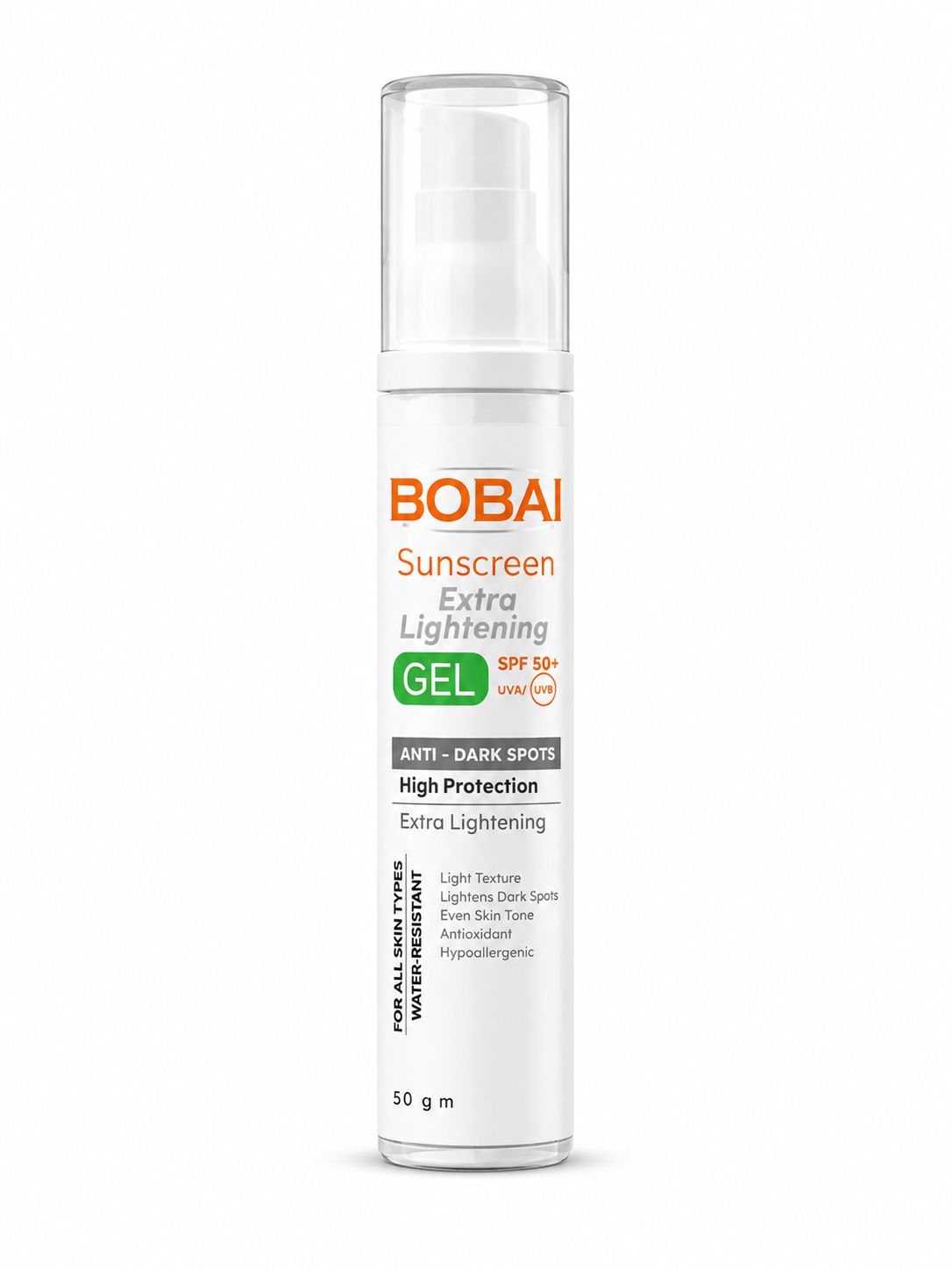 Bobai Sunscreen Tinted Extra Lightening gel spf 50