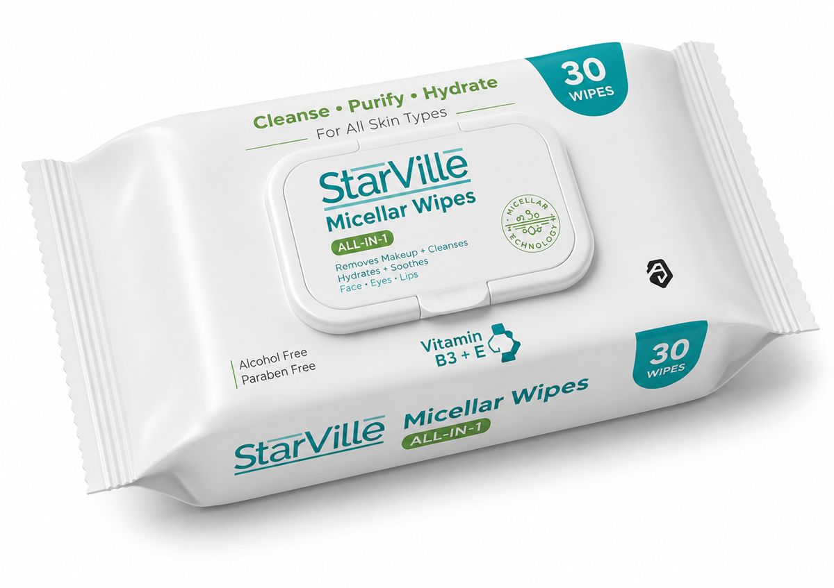 Starville Micellar Water Wipes 50 pcs
