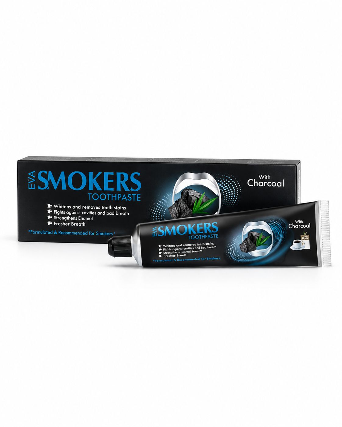Eva Smokers Tooth Paste With Charcoal | معجون أسنان فحم نشط