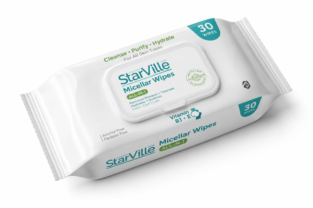 StarVille Whitening Micellar Water Wipes 50