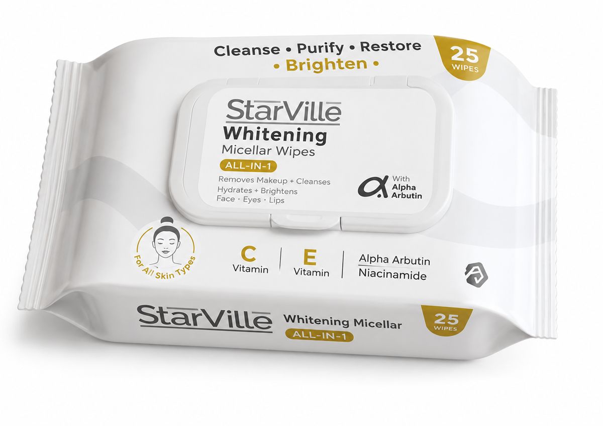 StarVille Whitening Micellar Water Wipes 25