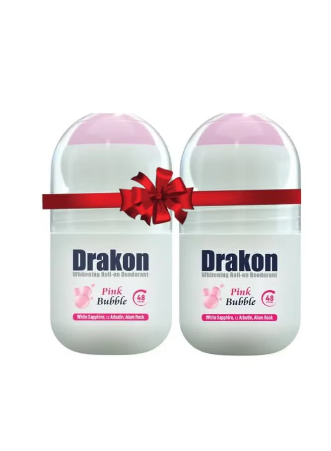 Whitening Roll On Deodorant Pink Bubble 1+1