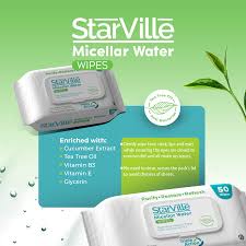 StarVille Whitening Micellar Water Wipes 50