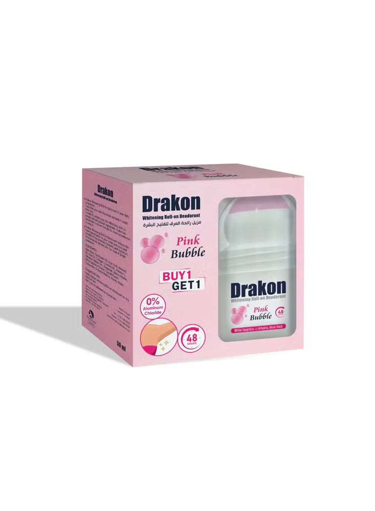 Whitening Roll On Deodorant Pink Bubble 1+1